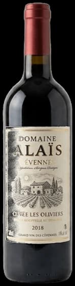 Vin rouge Domaine d’Alaïs, cuvée Les Oliviers 2018